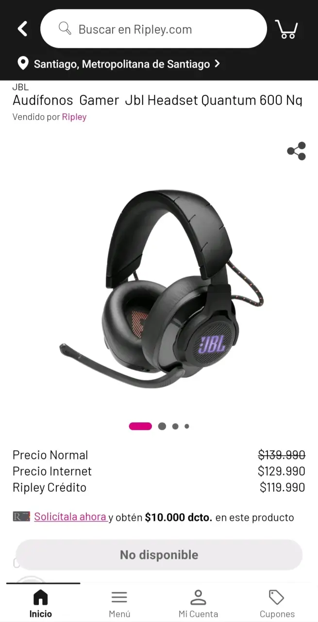 Audífono Gamer Profesional JBL Quantum 600 - 5