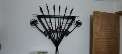 Arco compuesto con flechas y accesorios 45 lbs - miniatura 1
