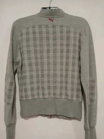 Poleron deportivo gris Puma para mujer - miniatura 2