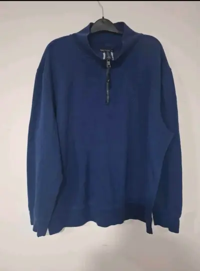 Polerón azul con cierre Nautica XXL - miniatura 1
