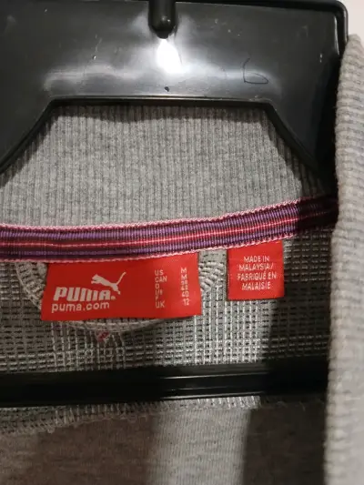 Poleron deportivo gris Puma para mujer - miniatura 3