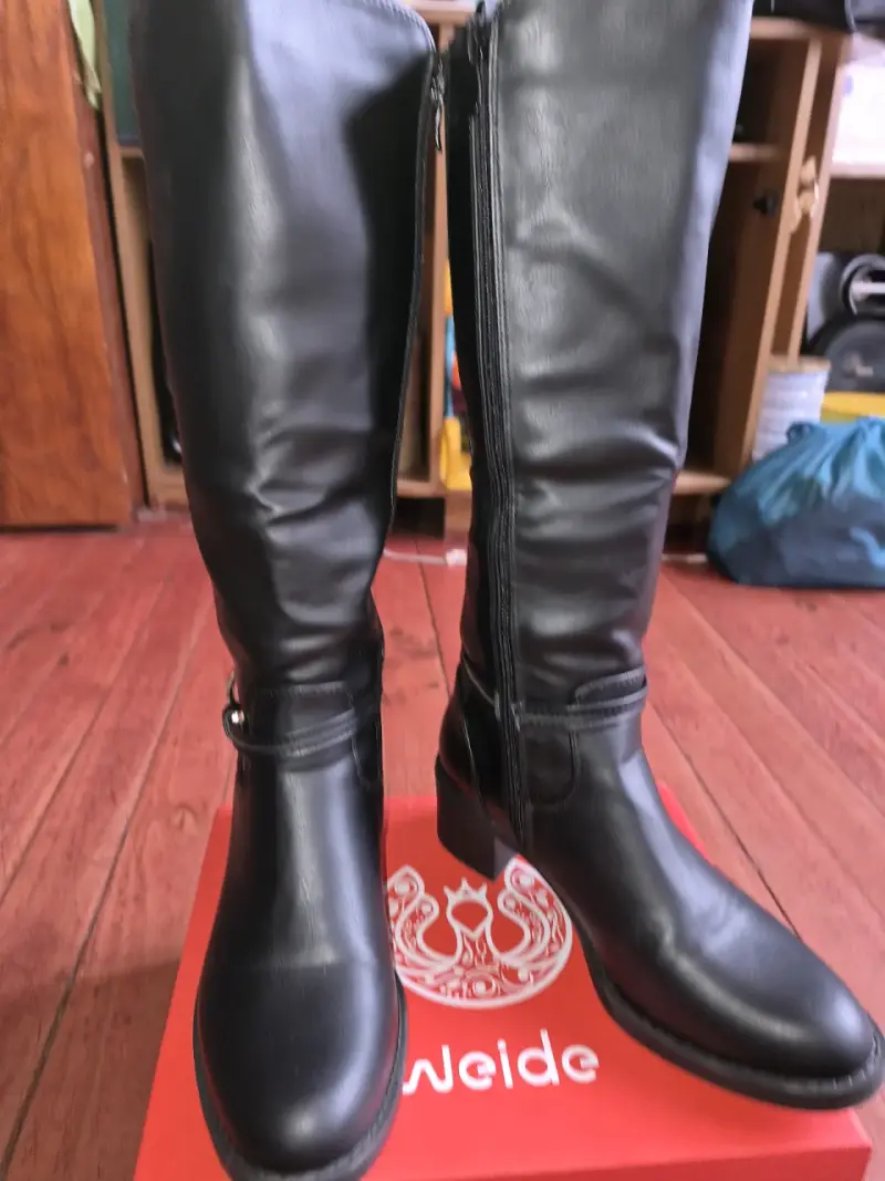 Botas largas negras de cuero Weide - 2