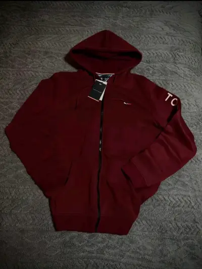 Polerón con capucha Tommy Hilfiger burdeos - miniatura 1