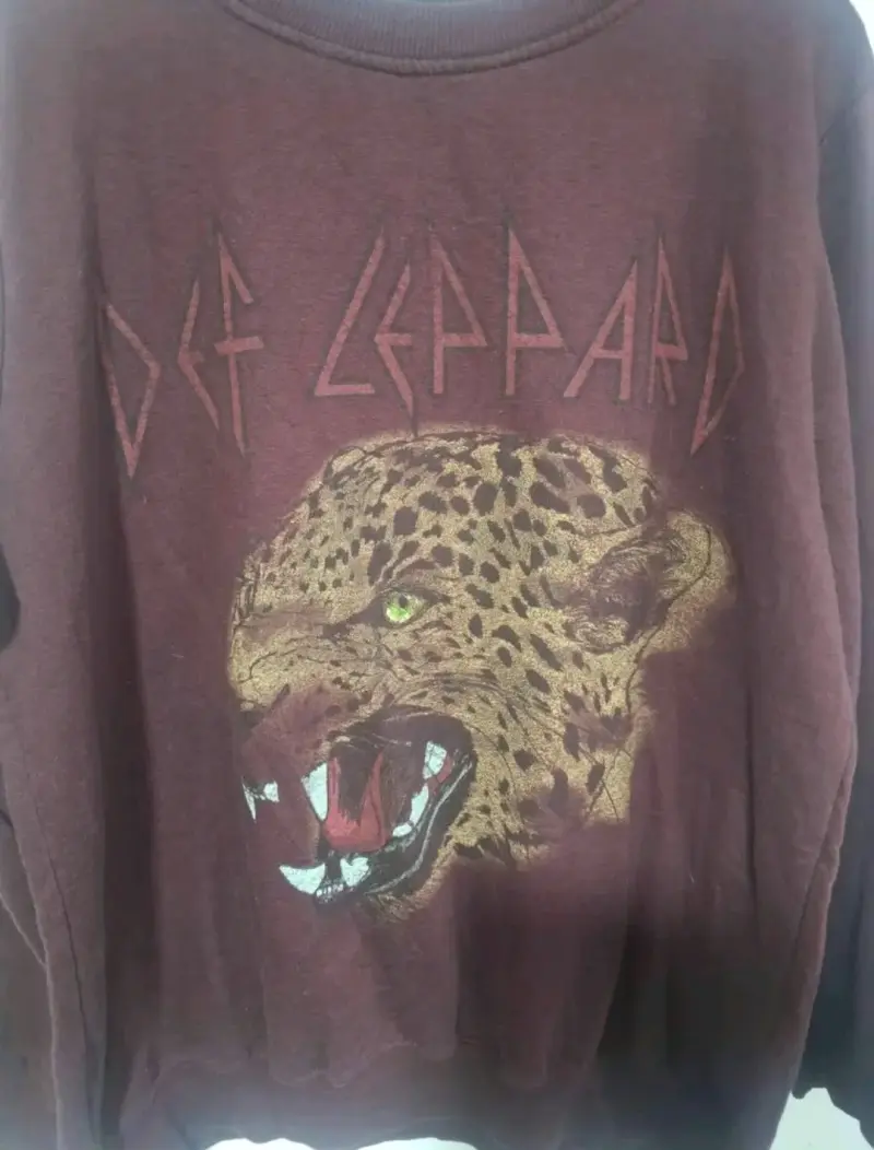 Polerón Def Leppard con diseño de leopardo - 4