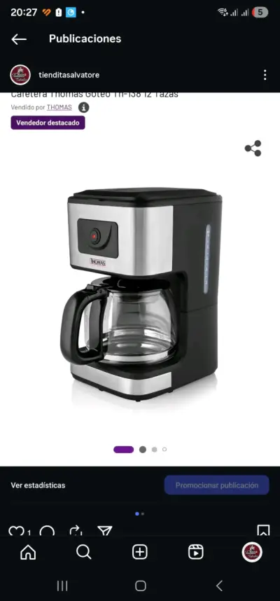 Cafetera Thomas Gotero TH-136 12 Tazas - miniatura 2