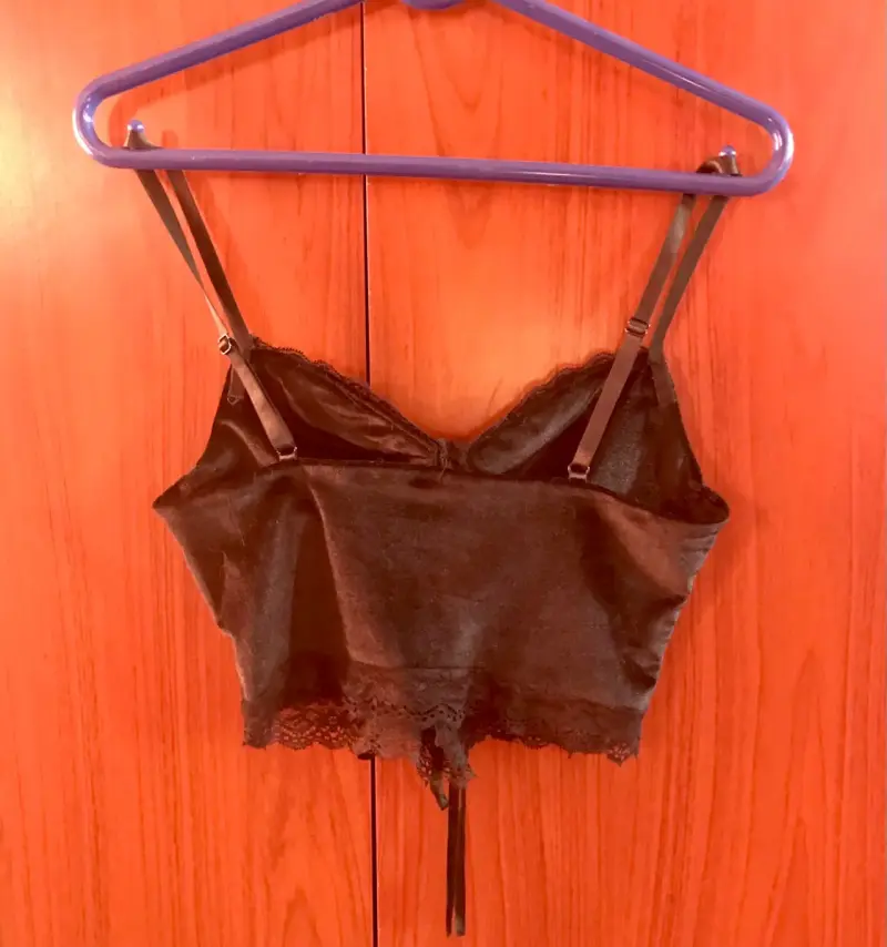Top corset negro terciopelo - 4