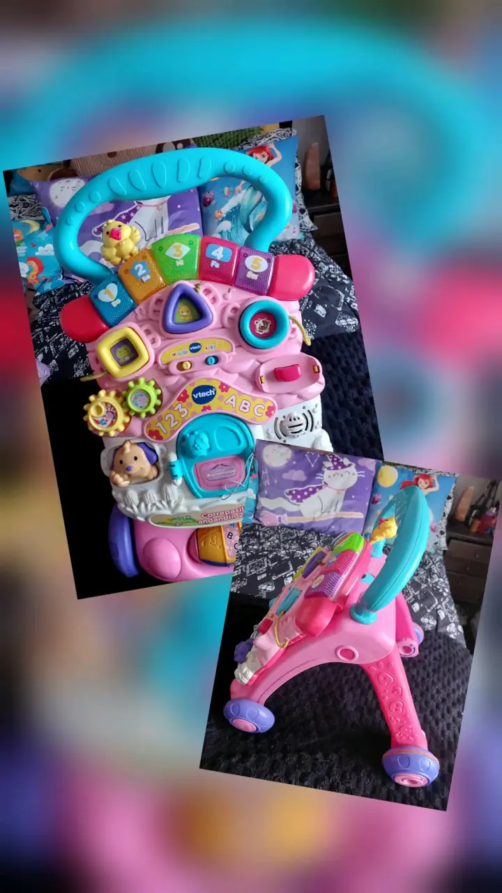 Andador de aprendizaje VTech rosa para bebés