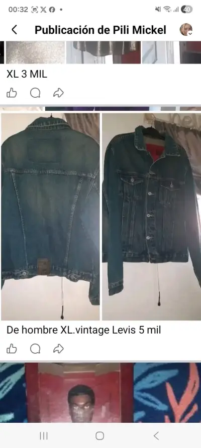 Chaqueta de mezclilla vintage Levi's para hombre XL - miniatura 1