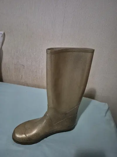 Botas de lluvia doradas para mujer - miniatura 3