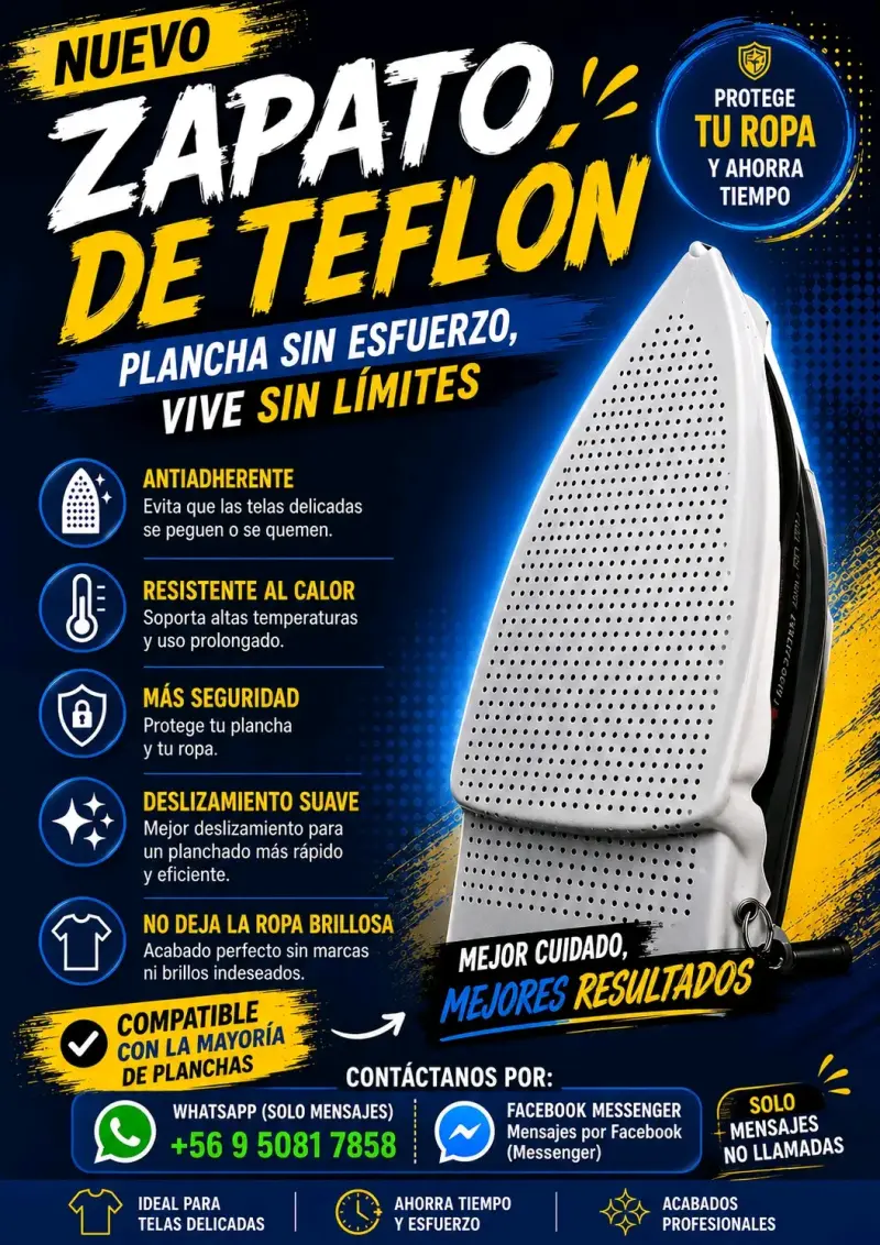 Zapato de Teflón para Plancha Antiadherente - 1