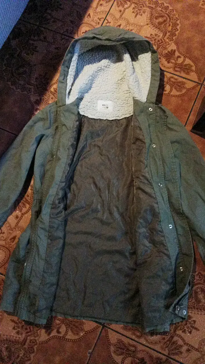 Parka verde con capucha para mujer - 5