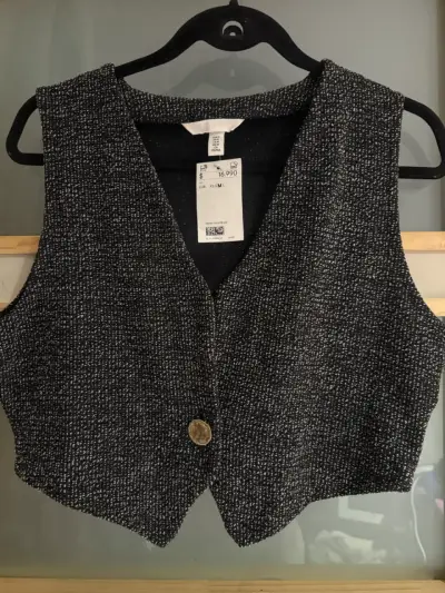 Chaleco de Mujer H&M Negro con Botón - miniatura 1