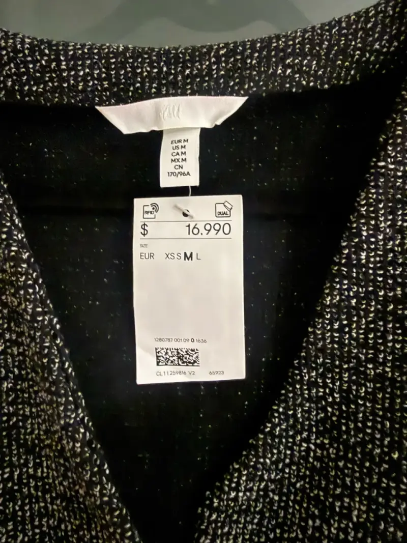 Chaleco de Mujer H&M Negro con Botón - 2