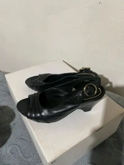Botas de cuero negras para mujer - miniatura 2