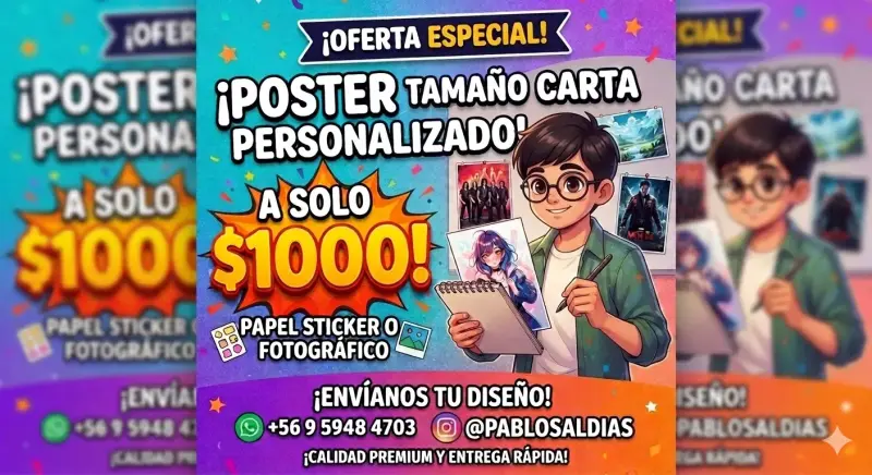 Póster Personalizado Tamaño Carta
