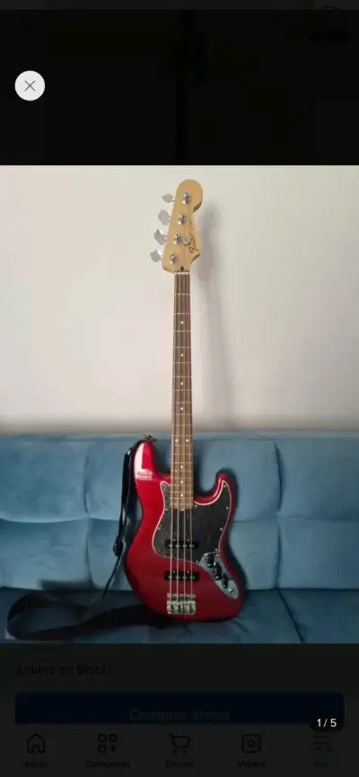 Bajo eléctrico Fender Jazz Bass Burdeo - miniatura 1