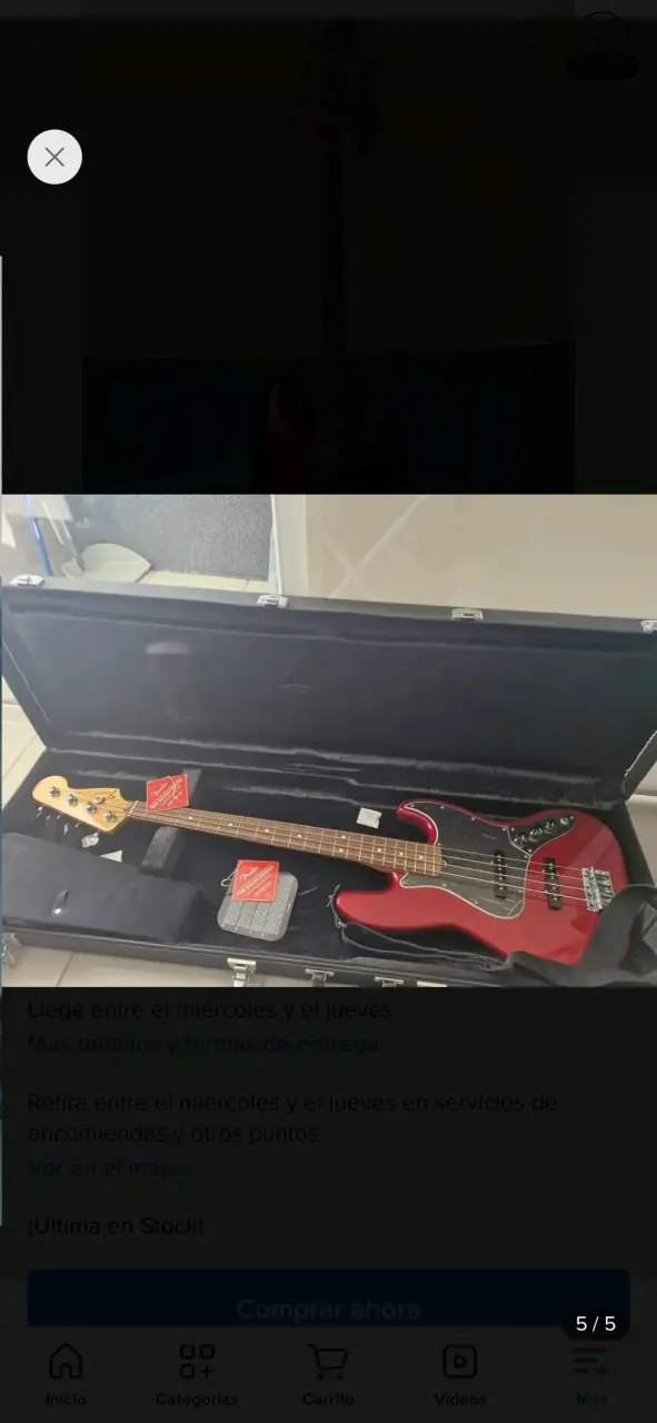 Bajo eléctrico Fender Jazz Bass Burdeo - 5
