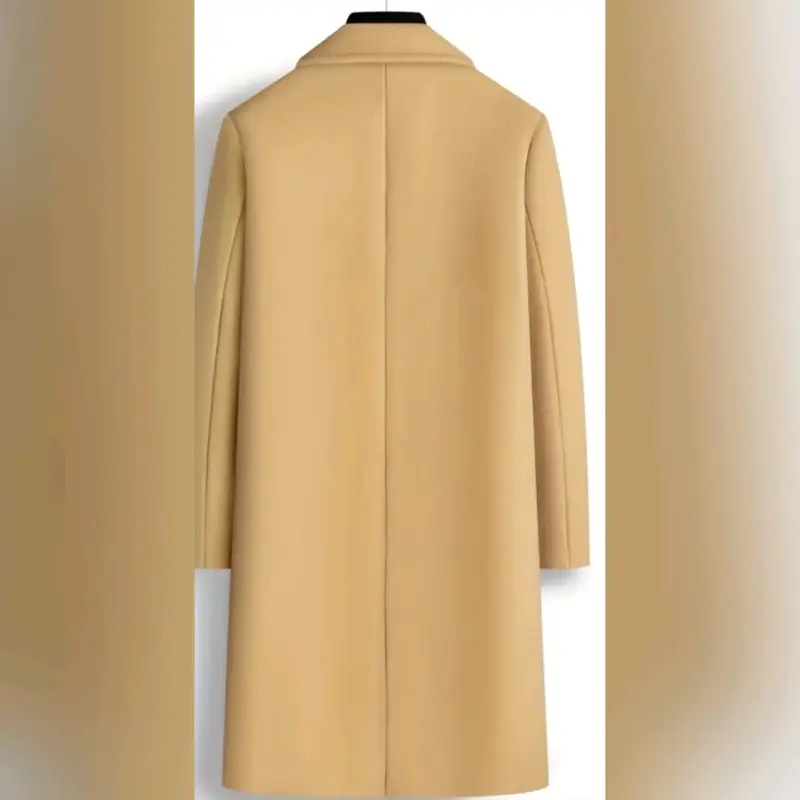 Abrigo largo marrón elegante para hombre - 2