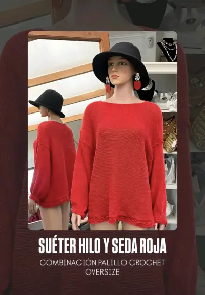 Abrigos y suéteres de lana tejidos a mano - miniatura 5