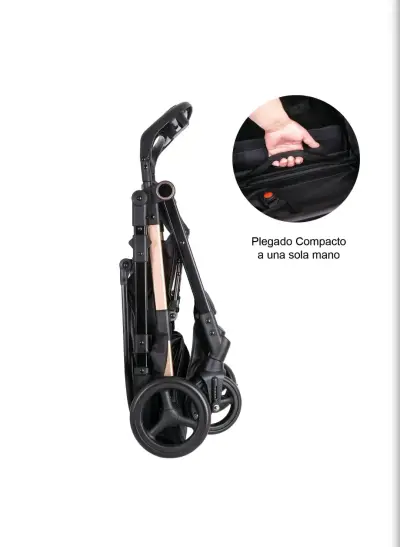 Coche de Paseo Bebesit Negro Compacto - miniatura 4