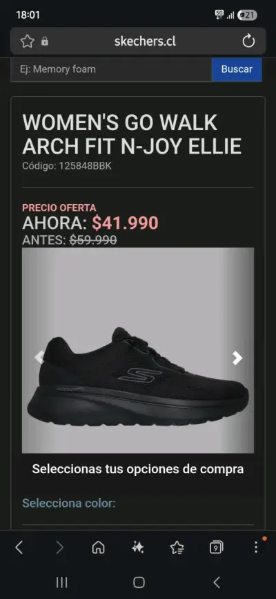 Zapatillas deportivas negras Skechers Arch Fit - miniatura 2