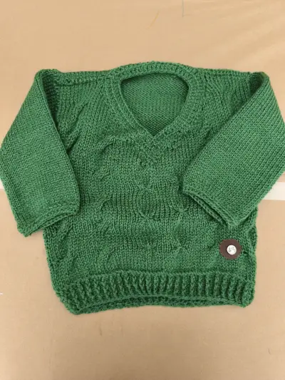 Chaleco tejido multicolor para bebé - miniatura 4