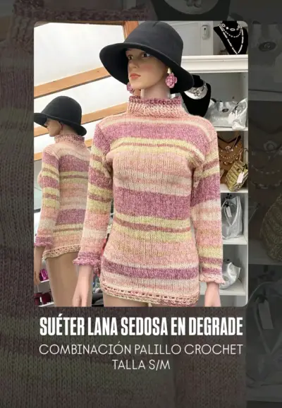 Chaleco tejido multicolor para bebé - miniatura 6