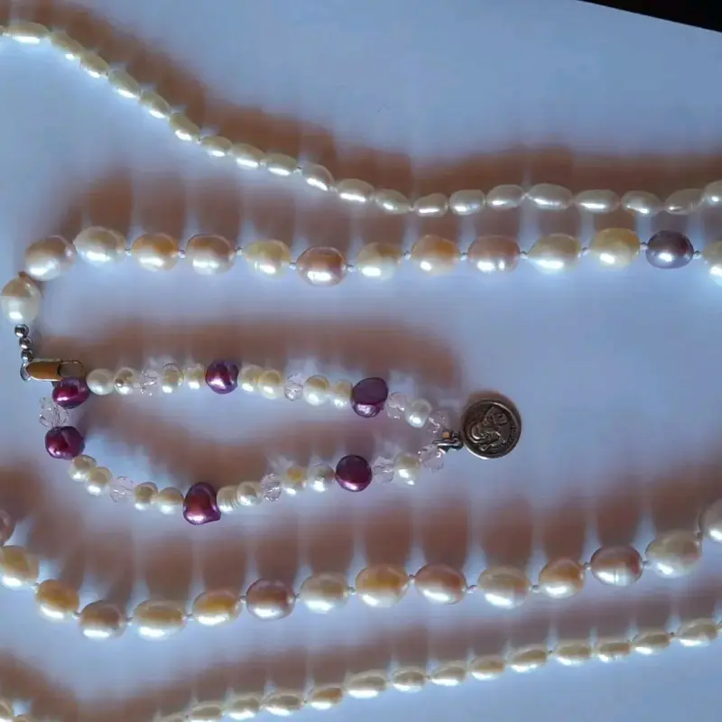 Set de collares y pulseras de perlas y piedras - 3
