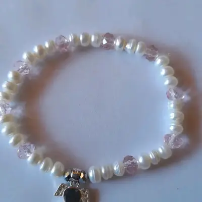 Set de collares y pulseras de perlas y piedras - miniatura 6