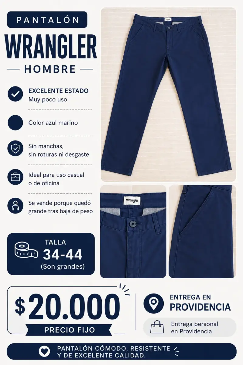Pantalones Wrangler azul marino para hombre