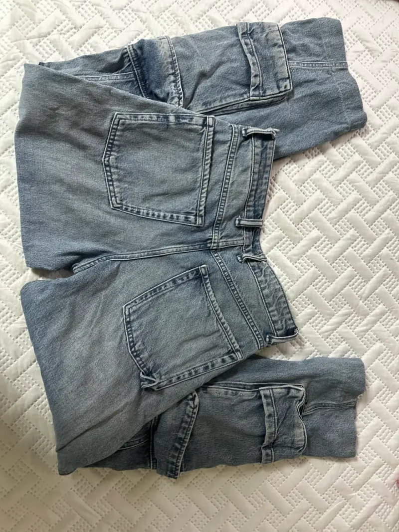 Jeans cargo azul claro Zara para mujer - 3