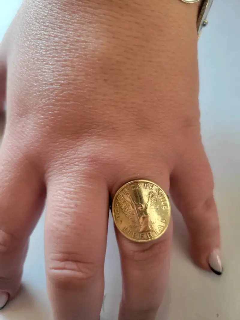 Conjunto de joyería con monedas chilenas - 4