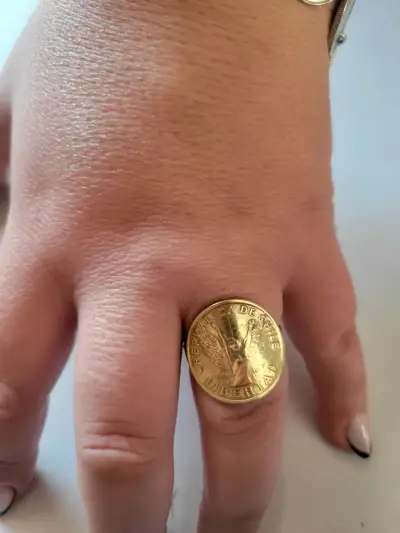 Conjunto de joyería con monedas chilenas - miniatura 4