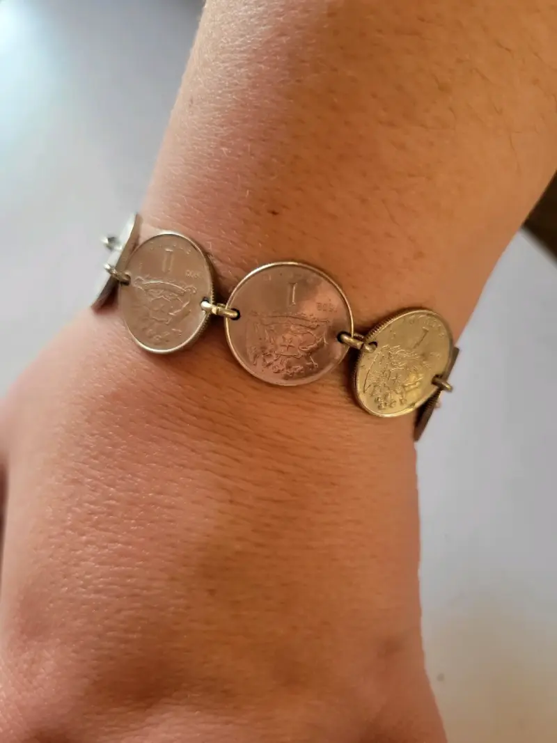 Conjunto de joyería con monedas chilenas - 5