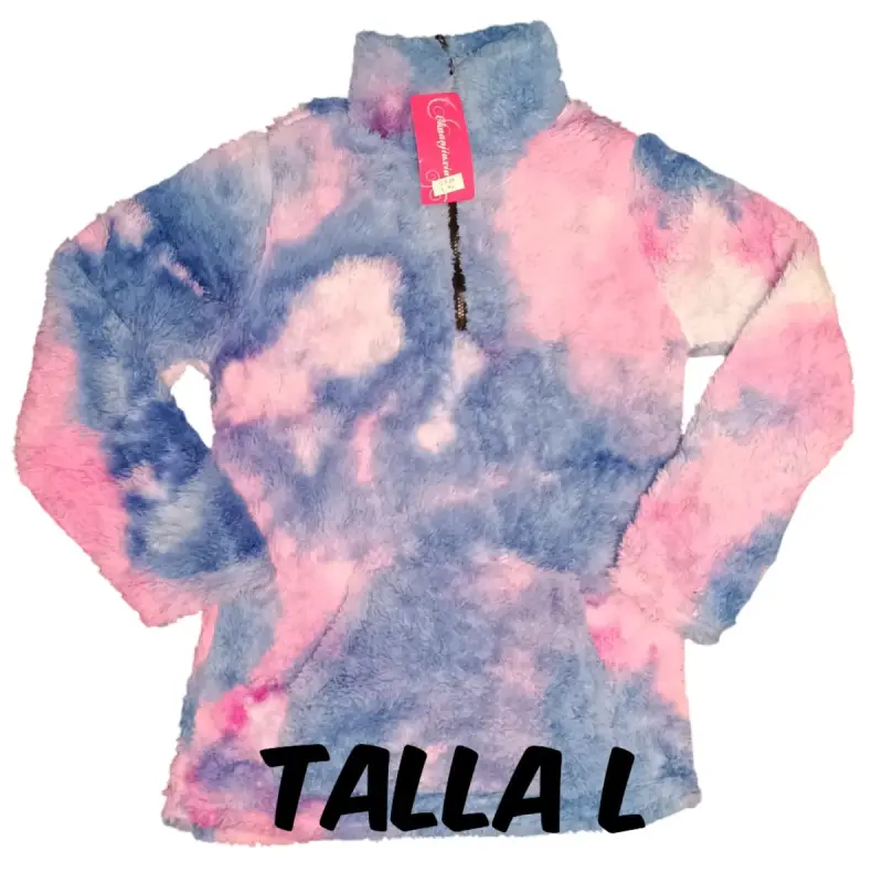Polerón de felpa tie-dye talla L