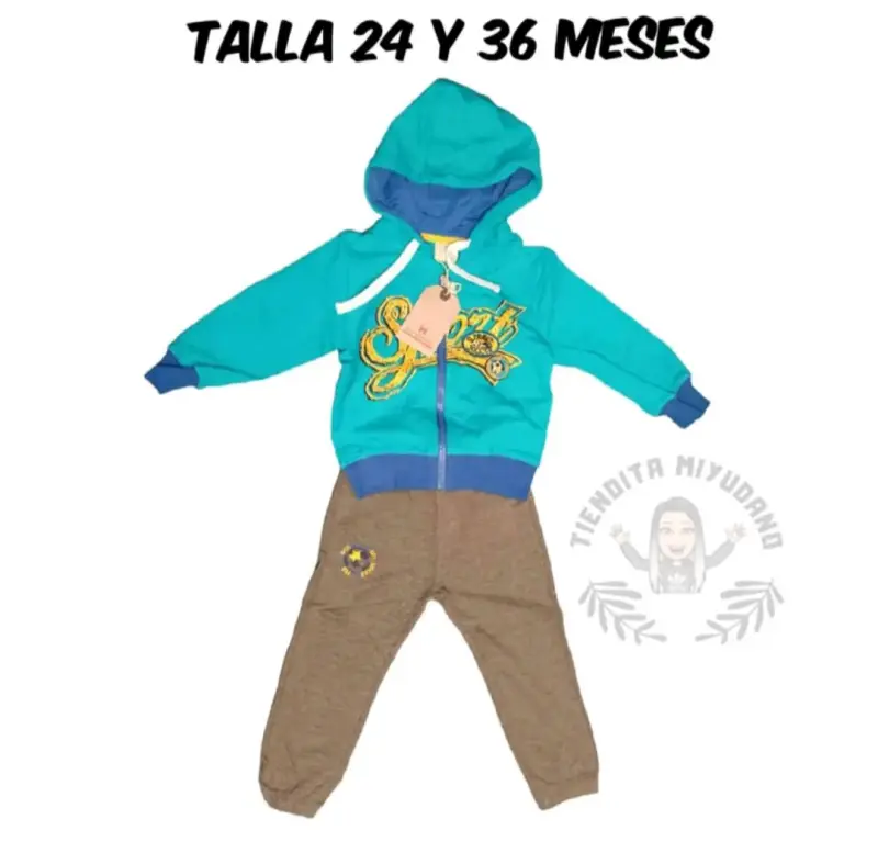 Conjnto deportivo para niño talla 24-36 meses