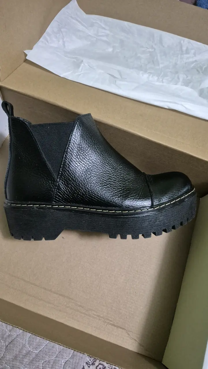 Botines de cuero negro Mandalas talla 37 26cms - 3