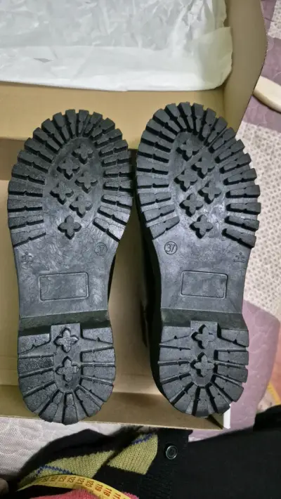 Botines de cuero negro Mandalas talla 37 26cms - miniatura 5