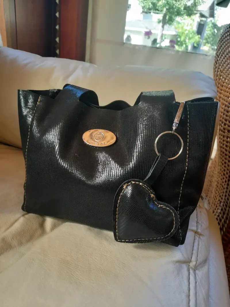 Bolso de cuero natural con diseño animal print - 4
