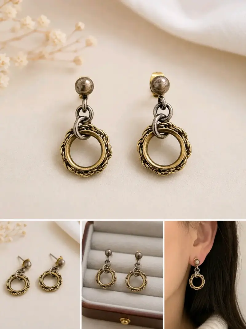 Aros colgantes de plata