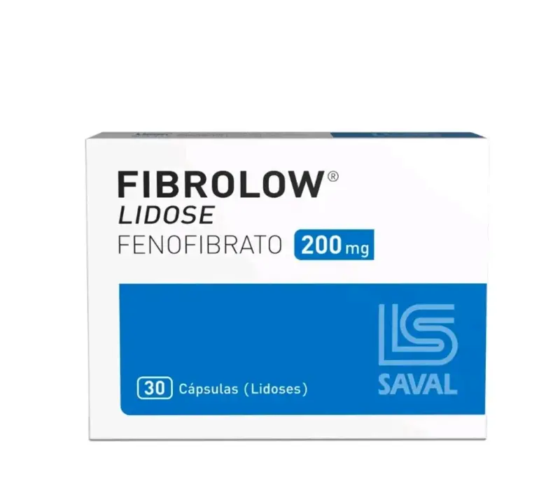 Caja Fibrolow Lidose Fenofibrato 200mg 30 Cap