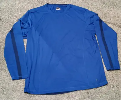 Polera deportiva azul Fila manga larga - miniatura 2