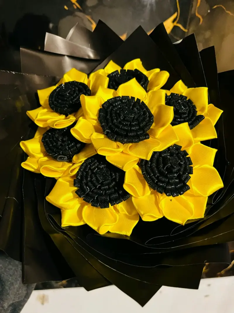 Ramo de flores artificiales girasoles decorativos