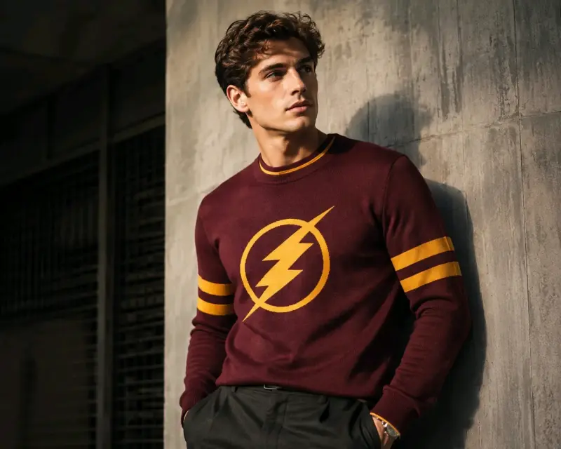 Suéter de The Flash (DC Comics), talla XL. - 2