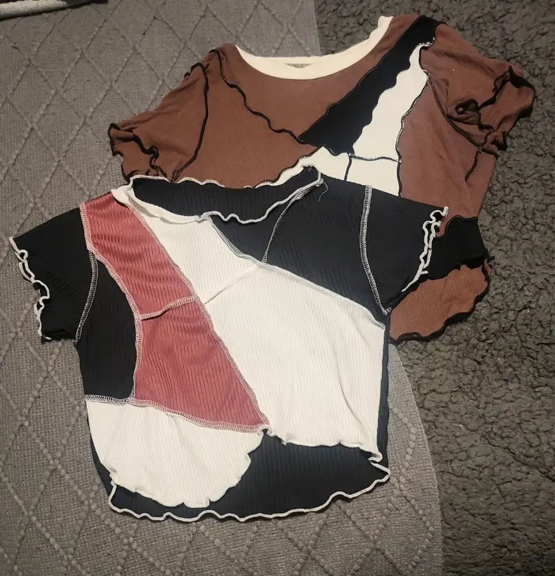 Poleras de diseño patchwork para mujer - 2