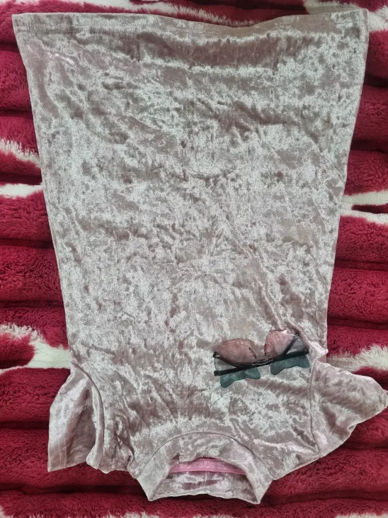 Vestido de niña estilo Minnie con lazo rojo - 4