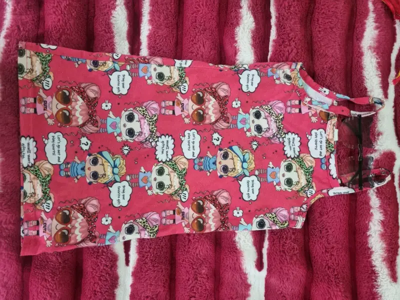 Vestido de niña estilo Minnie con lazo rojo - 6