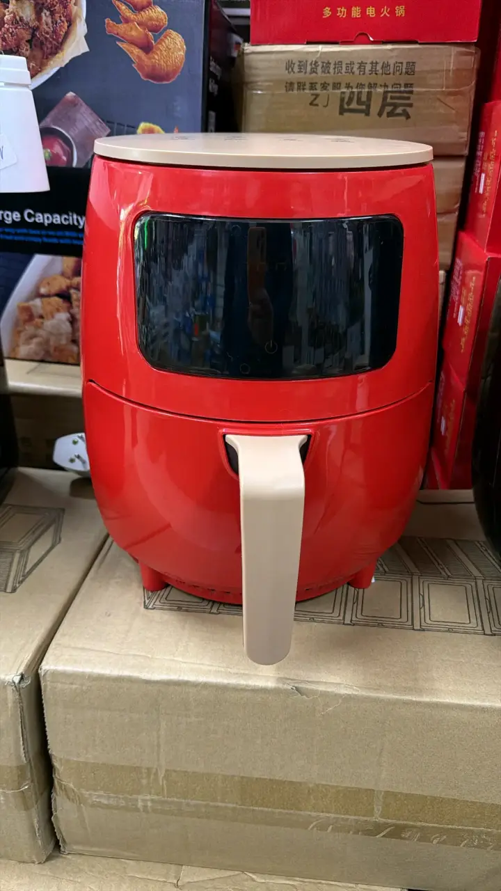 Freidora de aire roja de gran capacidad 6L