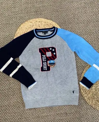 Sweater Polo Sport para niño con diseño bordado - miniatura 1