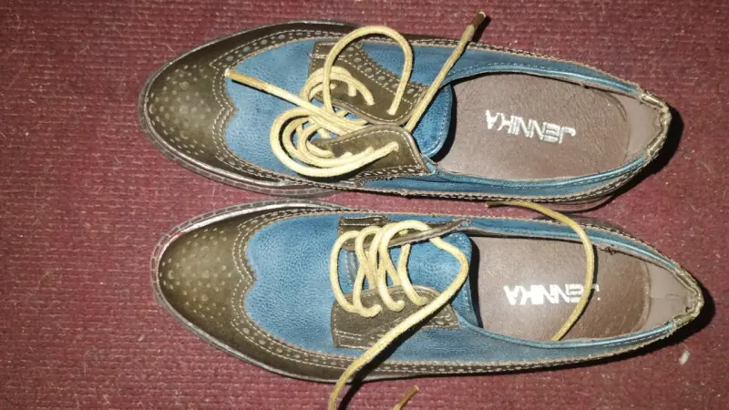 Zapatos de cuero bicolor para Mujer JENIKA